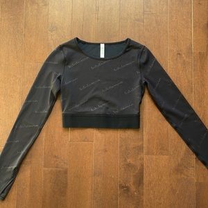Lululemon Wunder Train Crop Black Long Sleeve